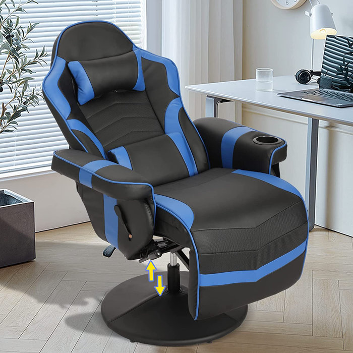 The Twillery Co.® Herrington Gaming Chair with Recline, Massage, and